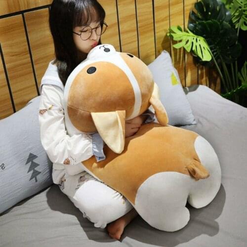Shiba Inu Dog Toys Plush Doll Stuffed Toy Kawaii Puppy Dog Shiba Inu Corgi Doll Cartoon Soft Pillow Kids Girl Gift 45/70/90cm