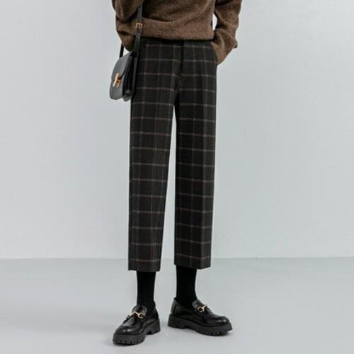 Limiguyue Women's Plaid Trousers