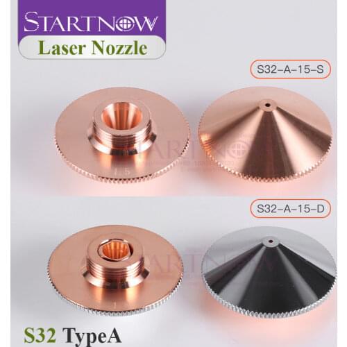 Startnow S32-A OEM Fiber Cutting Nozzle For Laser Empower Head Holder D32 Double Layer 1.0 1.2 1.5 1.8 2.0 2.5 For Raytools Jet