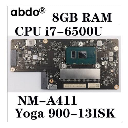 For Lenovo Yoga 900-13ISK laptop motherboard NM-A411 motherboard FFU 5B20K48435 with CPU i7-6500U 8GB RAM tested 100% work
