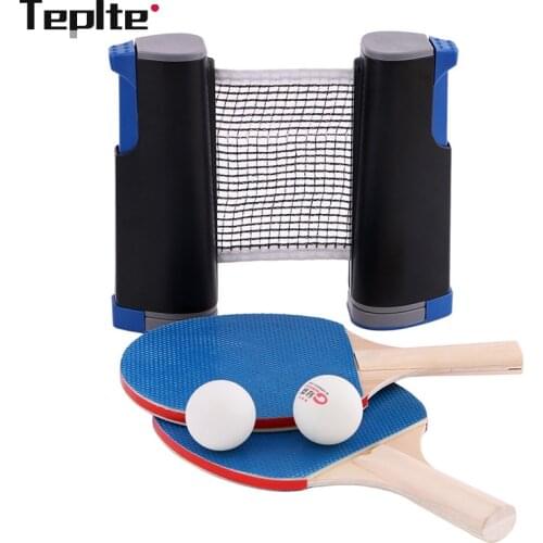 Professional Table Tennis Sports Trainning Set Racket Blade Mesh Net Ping Pong Student Sports Equipment Simple Portable
