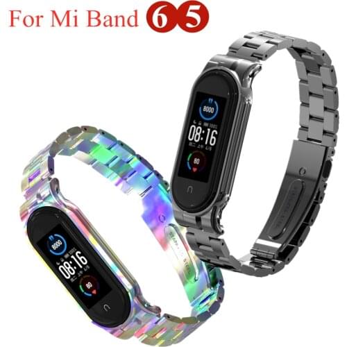 New Mi Band 5 Strap Metal Replacement Straps For Xiaomi Mi Band 5 Bracelet Stainless Steel Wristband For MiBand 5 Mi5 Band