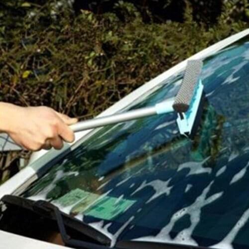 Detachable Glass Cleaning Wiper Squeegee Scrubber Window Cleaner Brush Kit Car Window Windshield Cleaning Tool With Long Handle