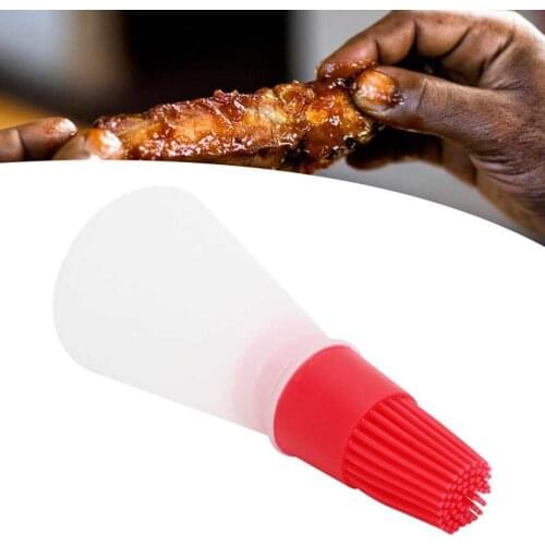Silicone Oil Brush with Oil Bottle High Temperature Resistant Brush Oil Control Brush for Kitchen Spice Kitchen