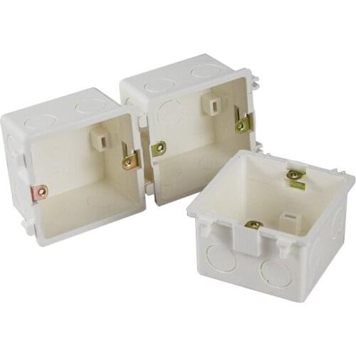 Concealed installation 86 Cassette Universal White in Wall Mounting Box for Wall Switch Plastic Enclosure Socket Back Box