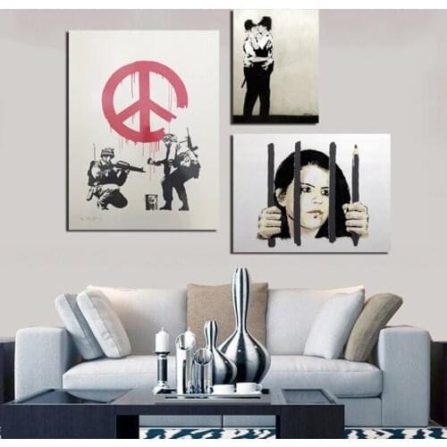 Soldier Mouse Street Art Graffit Poster Painting On Canvas BedroomWall Art Decoration Pictures For Living Room Home Decor