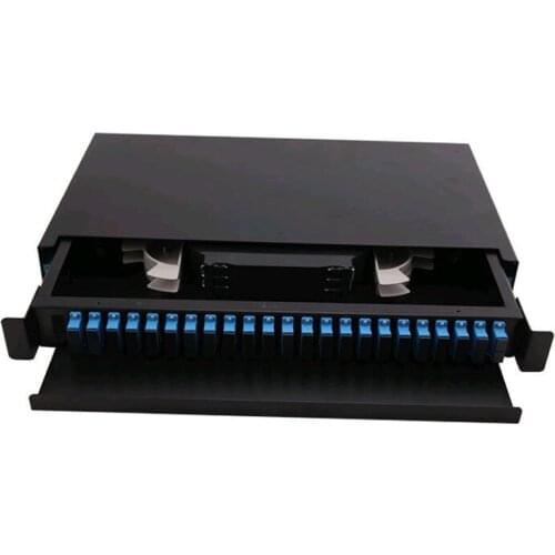 High Performance 19 inch 24/48 core Pull type optical fiber distribution frame SC port Rack Mounted Indoor fiber patch panel ODF