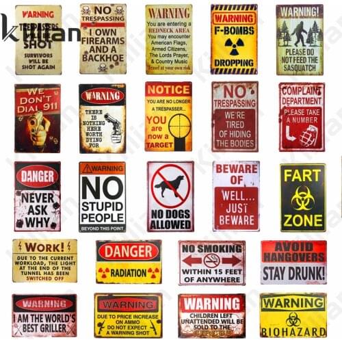 Prohibited Sign, Metal Plaque, National Text, Metal Plate Vintage Metal Poster Text Metal Painting Bar Club Wall Home Decoration