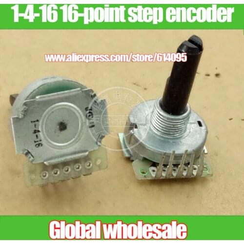 1pcs NOBLE 1-4-16 16-point step encoder / 5 feet / handle length 25MMF inner bend
