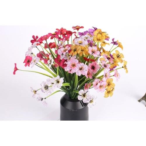 1pc Violet Artificial Flowers Bouquets aquatic fake plants for Home Garden Party Decoration
