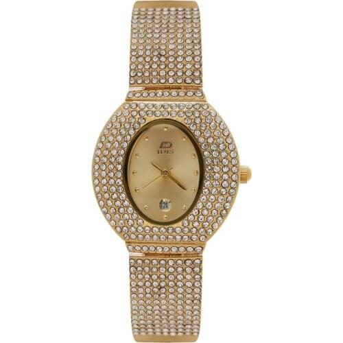 2021 IDIS Watches Leather Crystal Wrist Quartz Diamond Women Ladies Students Bling Iced-Out Fashion Watch