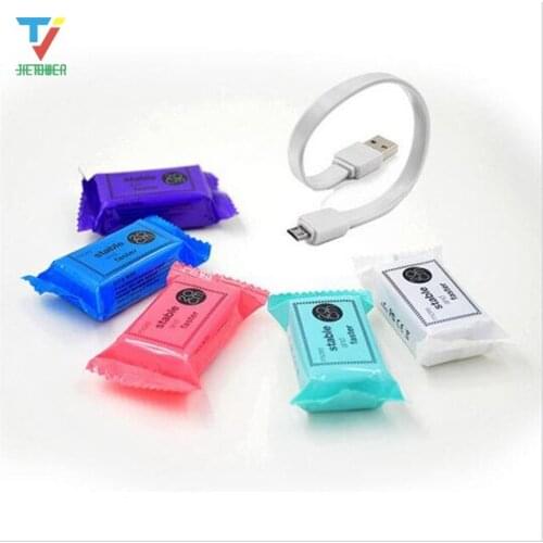 300pcs/lot Fun Easy Take Mini 20cm Candy Box Short Flat Sync Data Charger Cable 5pin Micro for Android 8pin for Iphone wholesale