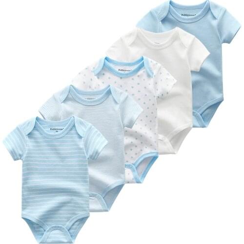 5PCS/Lot Solid Baby Boys Clothes 0-12M Newborn Cotton Unicorn Girls Clothing Bodysuits Baby Girls Clothes Roupas de bebe