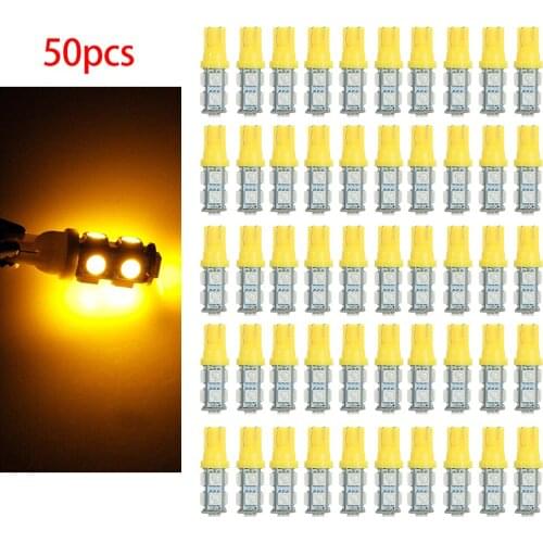 50Pcs LED Light Blue Lights Super Bright Car Tail Lamp Bulbs
