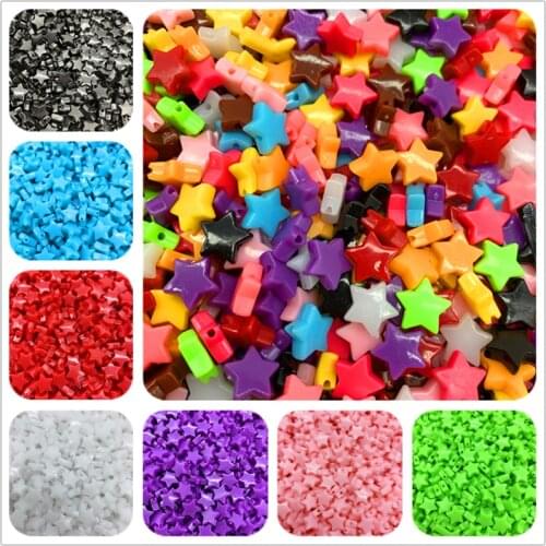 50pcs/Lot 11mm Acrylic Beads Pentagram Shape Spacer Beads For Jewelry Making DIY Earrings Necklace Bracelet Jewelry Accessories