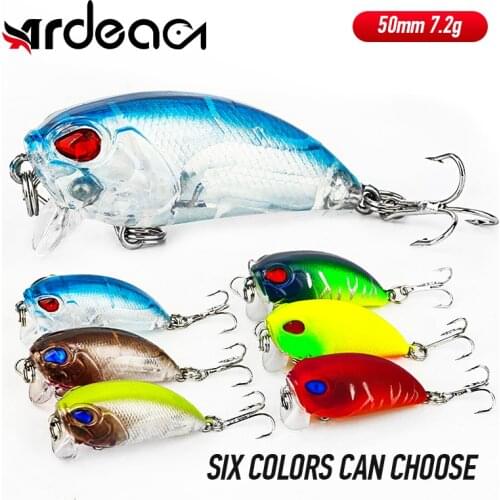 Ardea Black Minnow Fishing Lure Crankbait Jerkbait Hard Jig Bait 50mm 7.2g Artificial Wobbler Pike Perch Bass Plastic Tackle