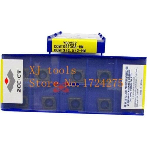 Free shipping 10Pcs CCMT09T308-HM YBC252 CNC blade alloy carbide cutting tool carbide inserts Processing of steel