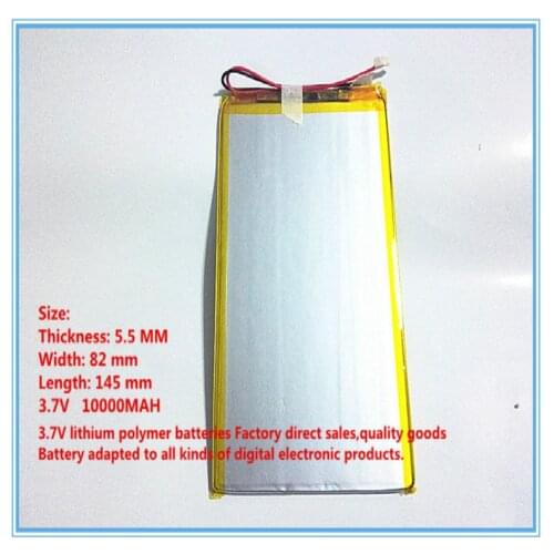 Free shipping 3.7 V 10000 mah tablet battery brand tablet gm lithium polymer battery 5582145