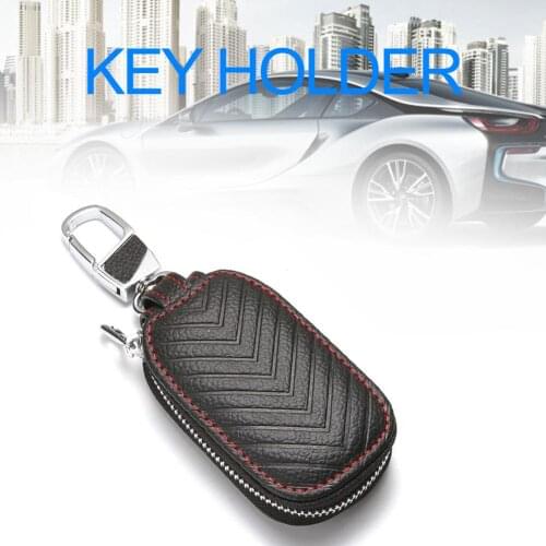 Genuine Leather Keychain Men Women Key Organizer Suitable For Fit The Size Car Key Protection Cover Purse Interior Accessories