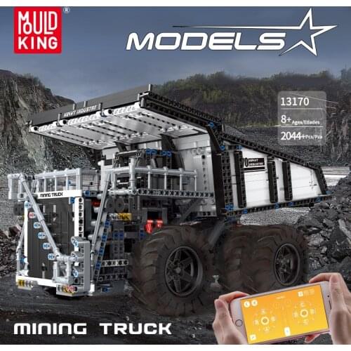 Kids DIY Toys Building Blocks Bricks MOC High-Tech The Terex T284 Mining Excavator Dump Truck Model Motor Car for Children Gift