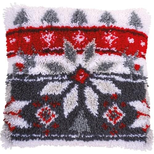 DIY Cushion Carpet Mat Latch Hook Rug Kits Cover Hand Craft Embroidery Pillowcase Crocheting Sofa Handmade Baby Wedding Kids Par