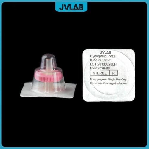 Sterile Syringe Filter PVDF Membrane Filter Diameter 13mm 0.22um GC Injector Needle Sterile Oil Needle Filtration 100 / PK