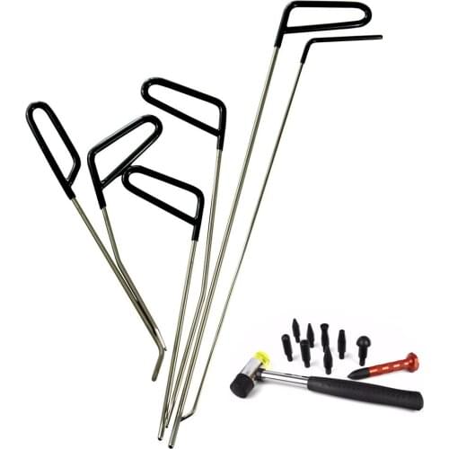 PDR Tools New Quality Hooks Rods Paintless Dent Removal Car Repair Kit Auto Tools Door Dent Ding Hail Removal