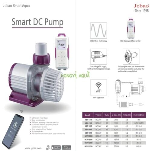 Jebao New LCD Display with Wifi Control MDP-2500 MDP-3500 Water Pump Cn(origin) Fish Tank Aquarium
