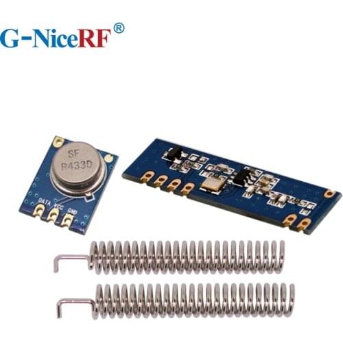 433MHz ASK RF Module kit (RF transmitter STX882+ RF receiver SRX882)+2 pcs nickel-plated spring antenna free shipping