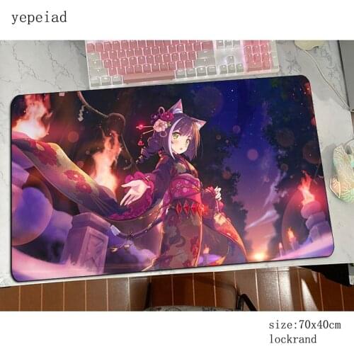 Princess Connect Re Dive mousepad gamer HD pattern gaming mouse pad large L notebook accessories laptop padmouse ergonomic mat