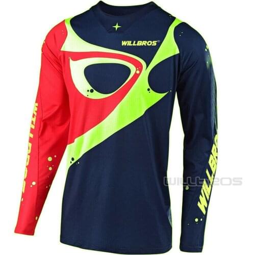 Motorbike Motocross Summer Navy T-shirt Willbros SE Jersey Beta Mountain Bicycle Offroad Long Sleeve