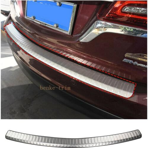 Stainless Steel Outer Rear Bumper Plate Cover Trim FOR 2014 - 2016 Acura MDX