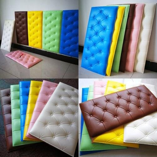 60x30cm 3D Waterproof Foam Self Adhesive Wall Sticker For Living Room Bedroom Children Anti-collision Protectors GQ