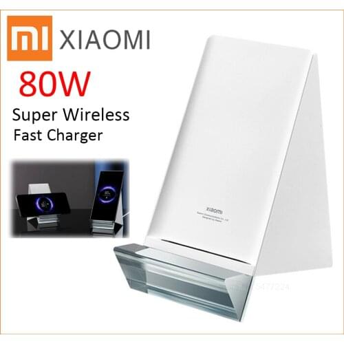 New Xiaomi 80W MAX Wireless Charger Smart Temperature Control Vertical Charging Base Fast Charge Suit For Xiaomi 11 Pro/Ultra