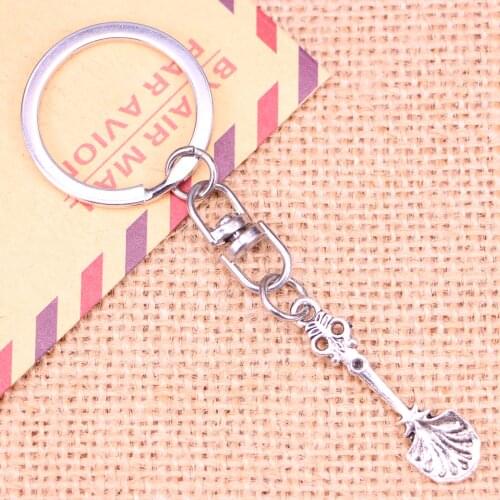 New Fashion Keychain 33x8mm kitchen spoon Pendants DIY Men Jewelry Car Key Chain Ring Holder Souvenir For Gift