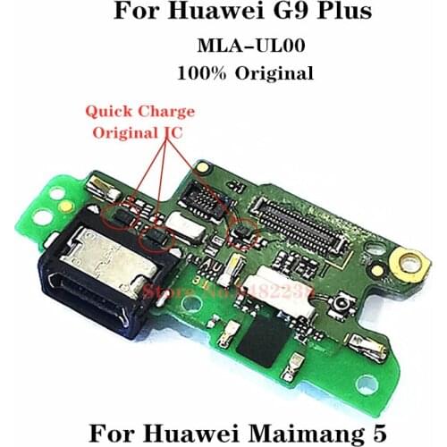 Original USB Charging Port Dock MIC Flex cable For Huawei G9 Plus MLA-UL00 Quick Charge Charger Plug With Microphone Board