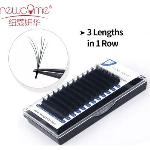 NEWCOME Easy Fan Volume Lashes Auto Flowering False Mink Natural Soft Cilios 1S Blossom Lashes Camellia Lashes Extension