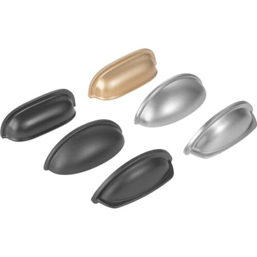 1Pc Zinc Alloy Shell Shape Furniture Handle Cabinet Drawer Cupboard Handles and Knobs Modern Kitchen Door Pulls 64/76mm