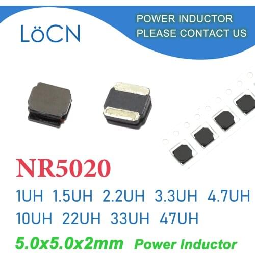 500Pcs NR5020 SMD Inductor Power Shielded Wirewound 1UH 1.5UH 2.2UH 3.3UH 4.7UH 10UH 22UH 33UH 47UH 5.0x5.0x2 Power Inductors