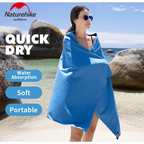 Naturehike Sports Quick Drying Towel Outdoor Ultralight Fitness Absorbent Sweat Soft Bath Towel Travel Beach Swim Towel 3 Color