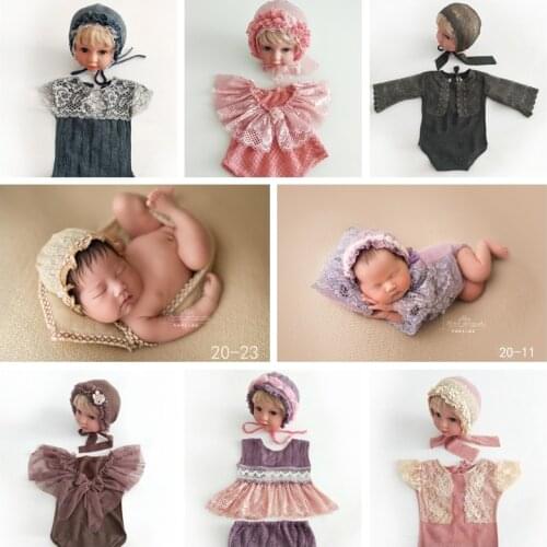 Bebe knitted Clothes Hats Romper Set for newborn photography props photo shoot outfits accessories baby photoshoot fotografia