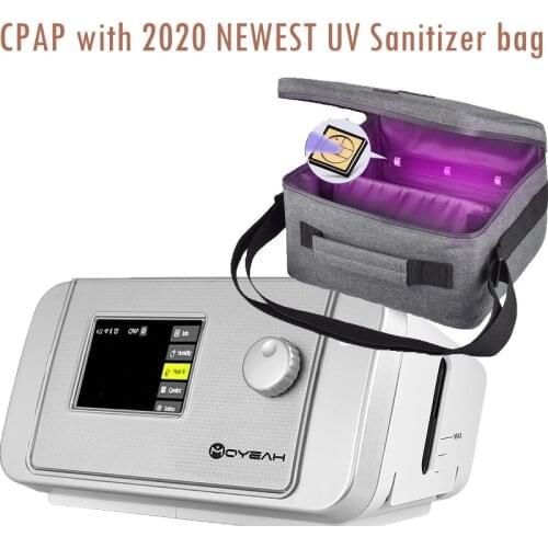 MOYEAH CPAP Snoring Machine and UV Sanitizer bag set Portable Breathing Device With CPAP Nasal Mask Strap Tube Filter Bag For Sl