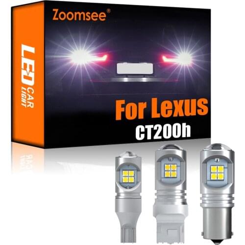Zoomsee 2Pcs White Reverse LED For Lexus CT200h 2011-2017 Canbus Exterior Backup No Error Rear Tail Bulb Light Vehicle Lamp Kit