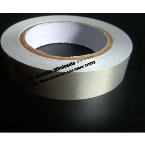 1x 35mm* 20 meters Silver Single Sided Adhesive Conductive Fabric Cloth Tape for Cell Phone Tablet EMI Shielding