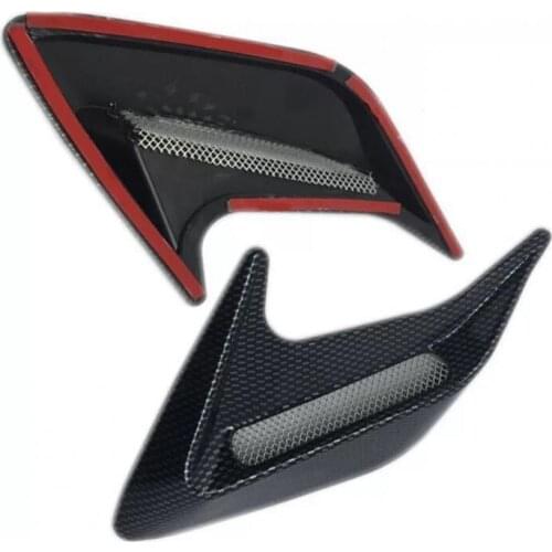 1 Pair New Style Side Vent Trim Shark Fin Shape High Strength ABS Surface Plating Vent Hood for Vehicle Car Accessories Goods