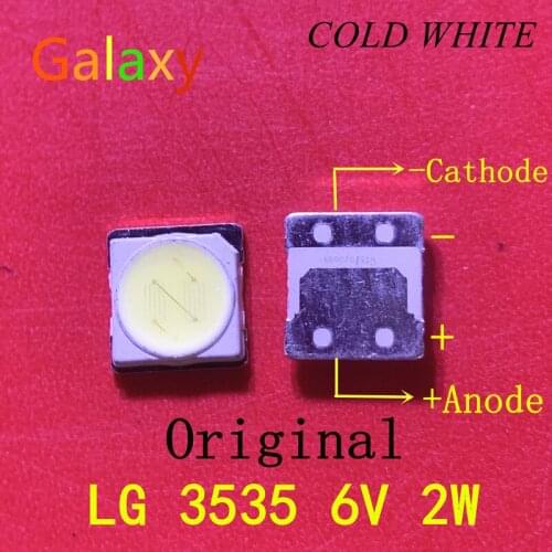 10PCS FOR LCD TV repair LG led TV backlight strip lights with light-emitting diode 3535 SMD LED 3535 2W 6V 150LM Old Type