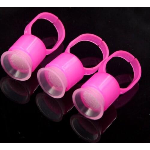 100 Ring finger tattoo Ink Cup with Sponge for tattoo pigment holder Disposable ink cup tattoo pigments microblading accesories