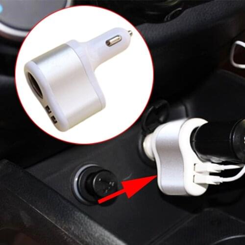 2 USB Port Auto Car Quick Fast Charger Cigarette Lighter Phone Power Socket Adapter Converter Head Multifunction Parts