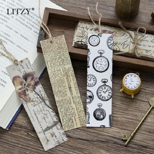 30 Sheets Vintage Paper Bookmark For Books Teacher Gift Appreciation Stationery Book Markers Paper School Supplies Stationery