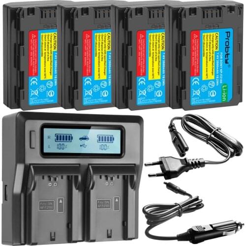 2600mAh NP-FZ100 NPFZ100 NP FZ100 Battery+LCD Rapid Dual Charger for Sony BC-QZ1 Alpha 9 9R A9R 9S ILCE-9 A7R A7 III ILCE-7M3